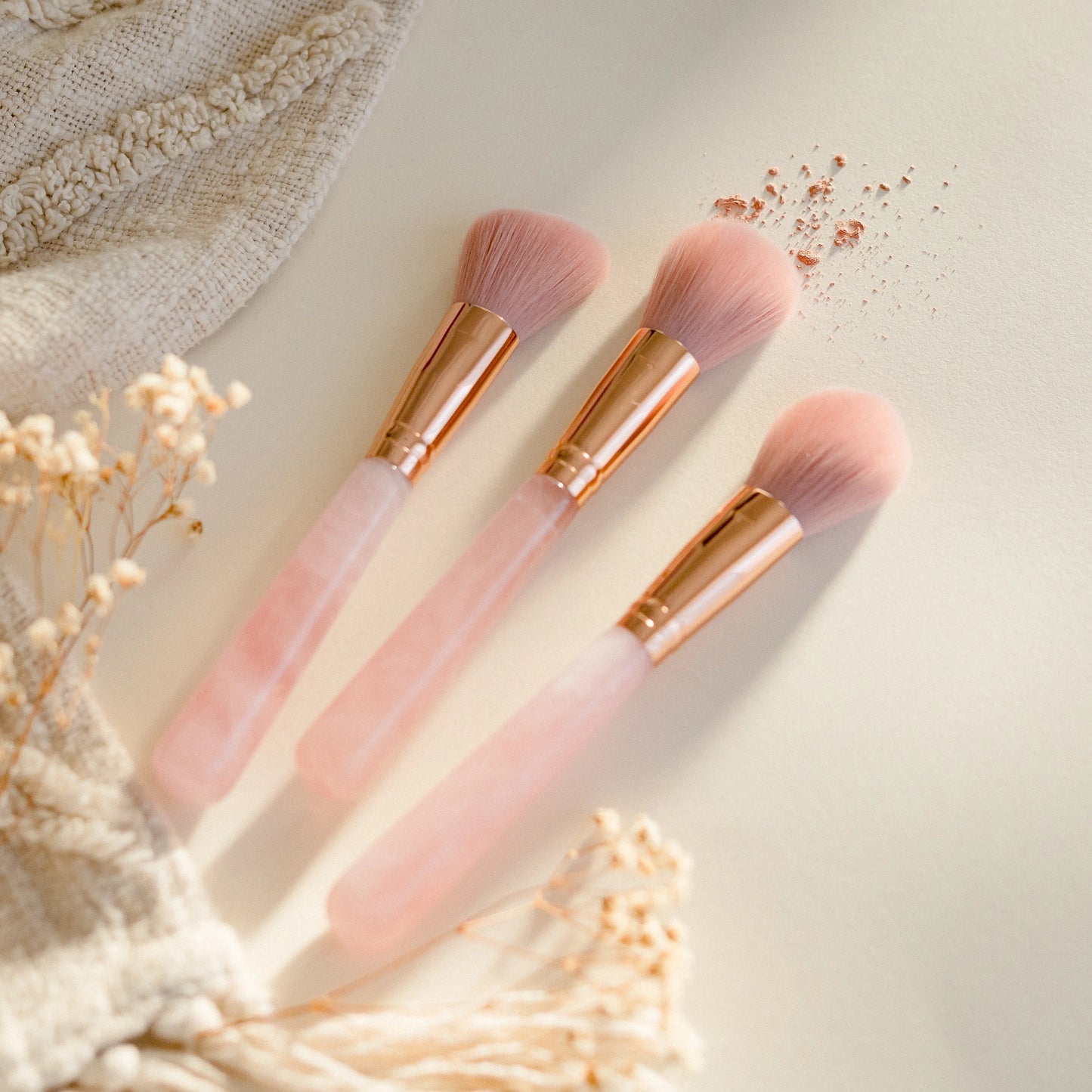 Laced with Kindness - Rose Quartz Make Up Brushes
