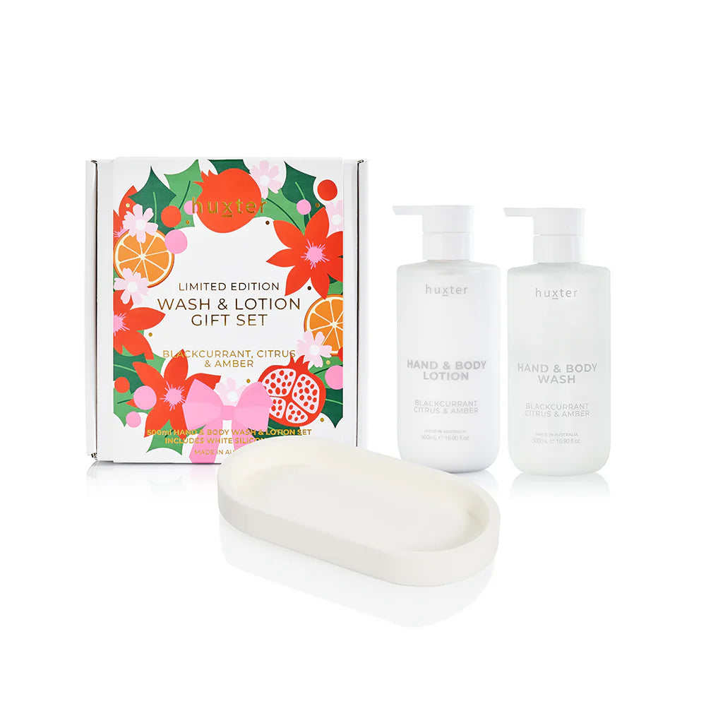 Huxter - Wash & Lotion Gift Set ‘Blackcurrant, Citrus & Amber’