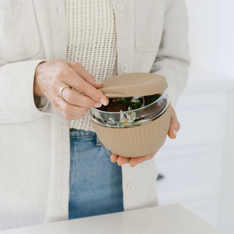 Seed & Sprout - Glass Lunch Bowl ‘Praline’