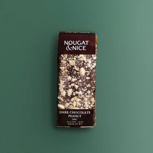 Nougat & Nice - Dark Chocolate and Peanut Block 150g