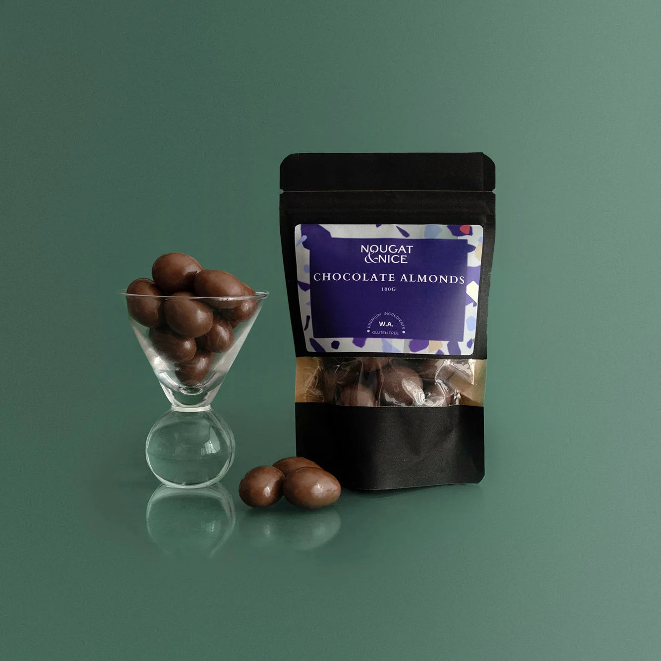 Nougat & Nice - Chocolate Almond Pouch 100g
