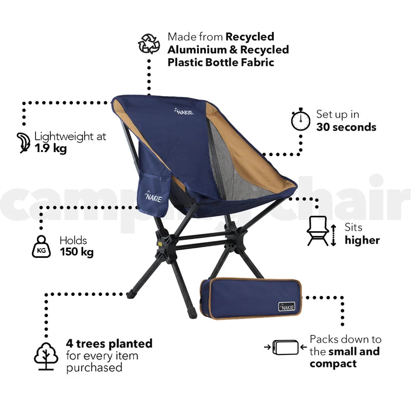 Nakie - Camping Chair ‘River Blue’