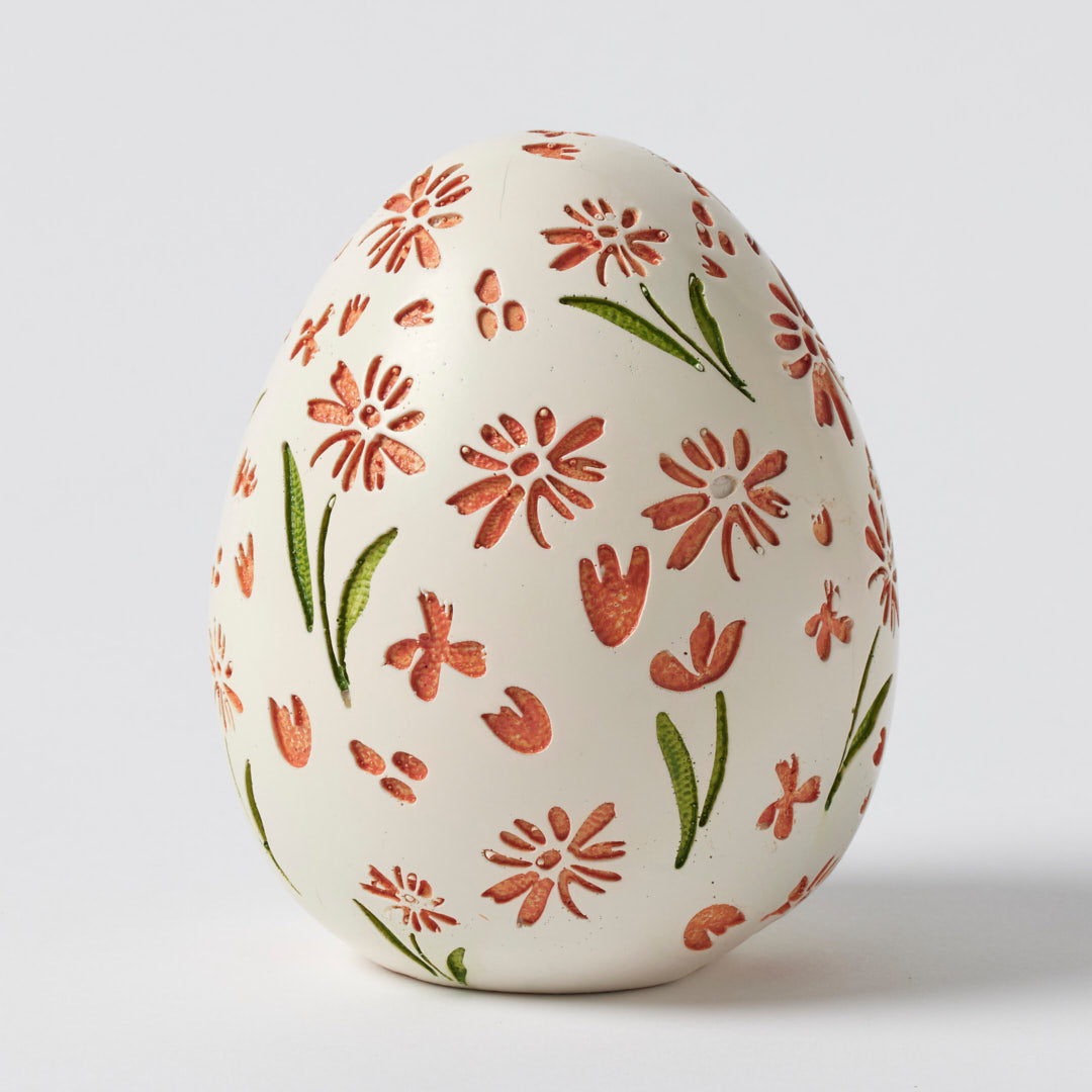 Pilbeam Living - Floral Egg Sculpture ‘Russet’