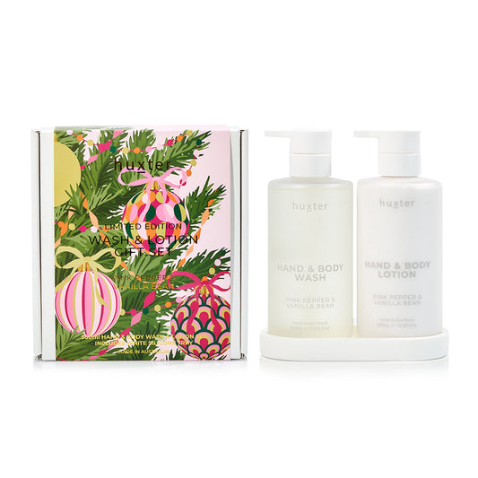 Huxter - Wash & Lotion Gift Set ‘Pink Pepper & Vanilla Bean’