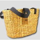 Back to Baskets - Water Hyacinth Market Basket (Navy Handles)