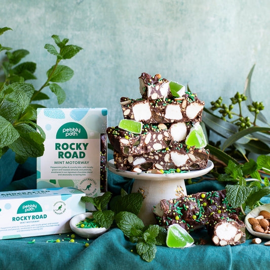 Pebbly Path - Mint Motorway Rocky Road 200g (Large Block)