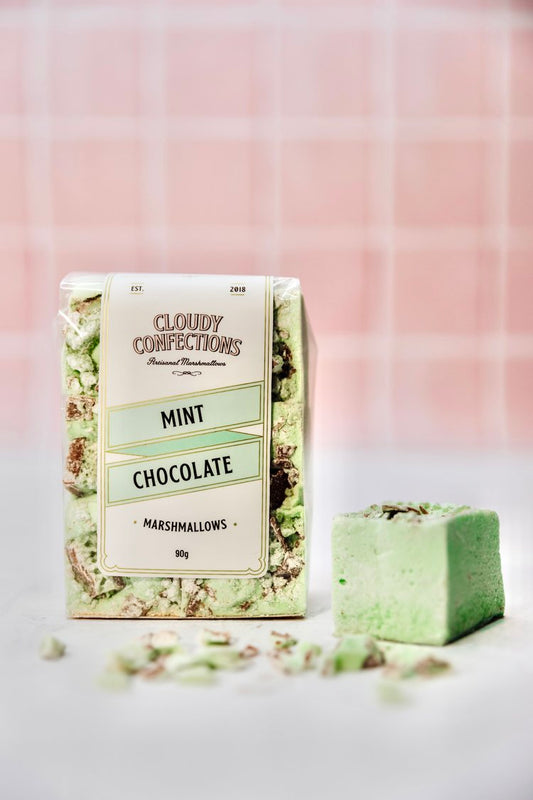 Cloudy Confections - Mint Chocolate Marshmallows