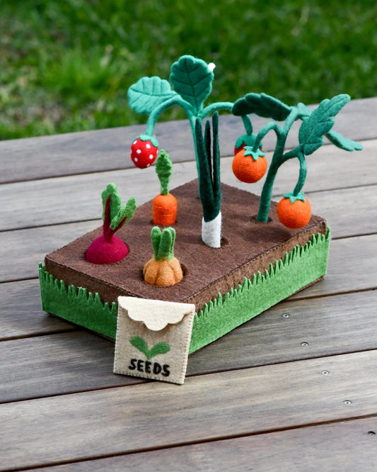 Tara Treasures - Felt Planter Box with Sprouts & Vegetables