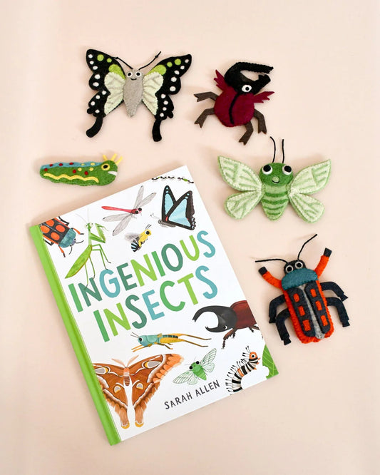 Tara Treasures - Ingenious Insects Finger Puppets & Book Set by Sarah Allen