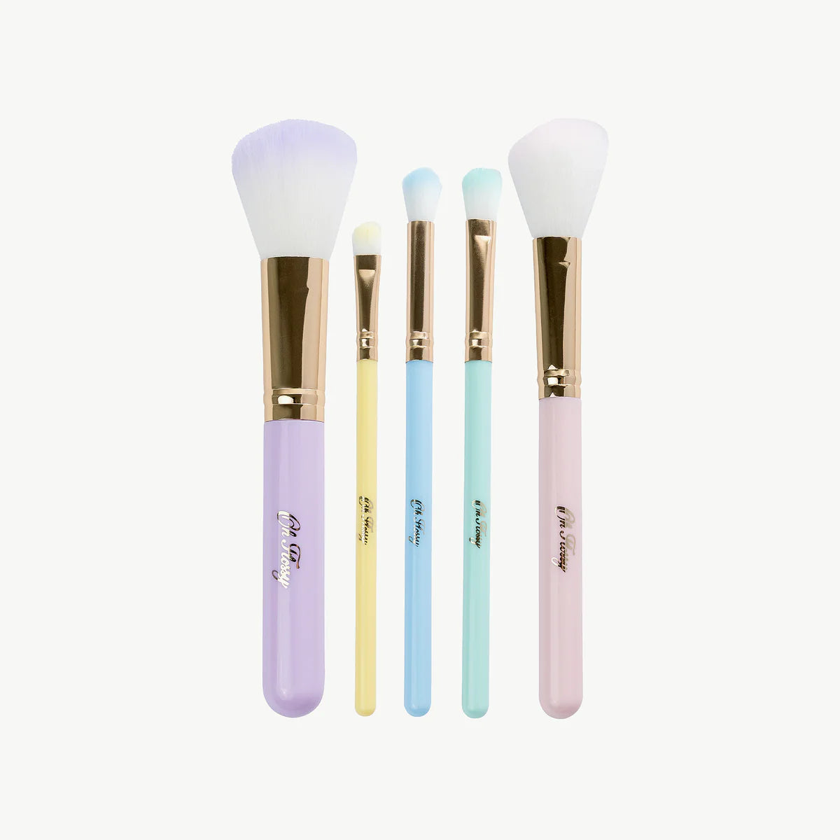 Oh Flossy - 5 Piece Rainbow Makeup Brush Set