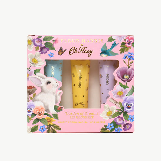 Oh Flossy x Fleur Harris - Garden of Dreams Collection Natural Lip Gloss Set