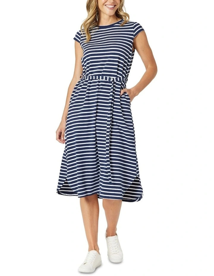 Gordon Smith - Nautical Stripe Dress ‘Navy/White’