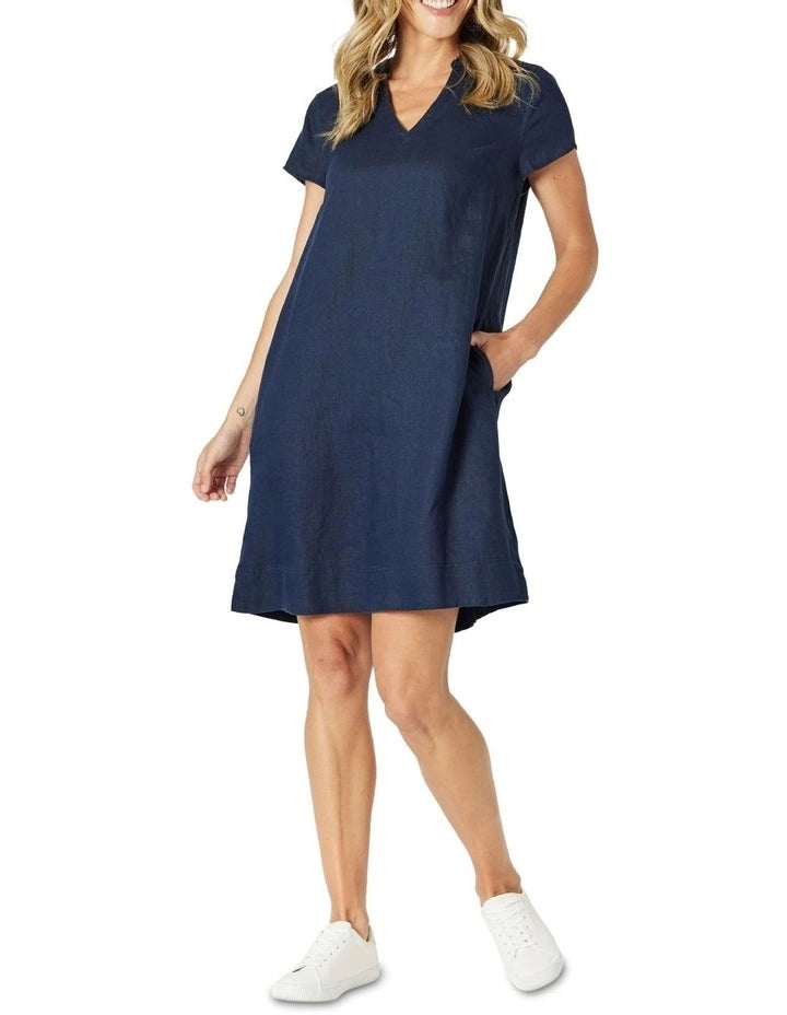 Gordon Smith - Delta Lino Dress ‘Navy’