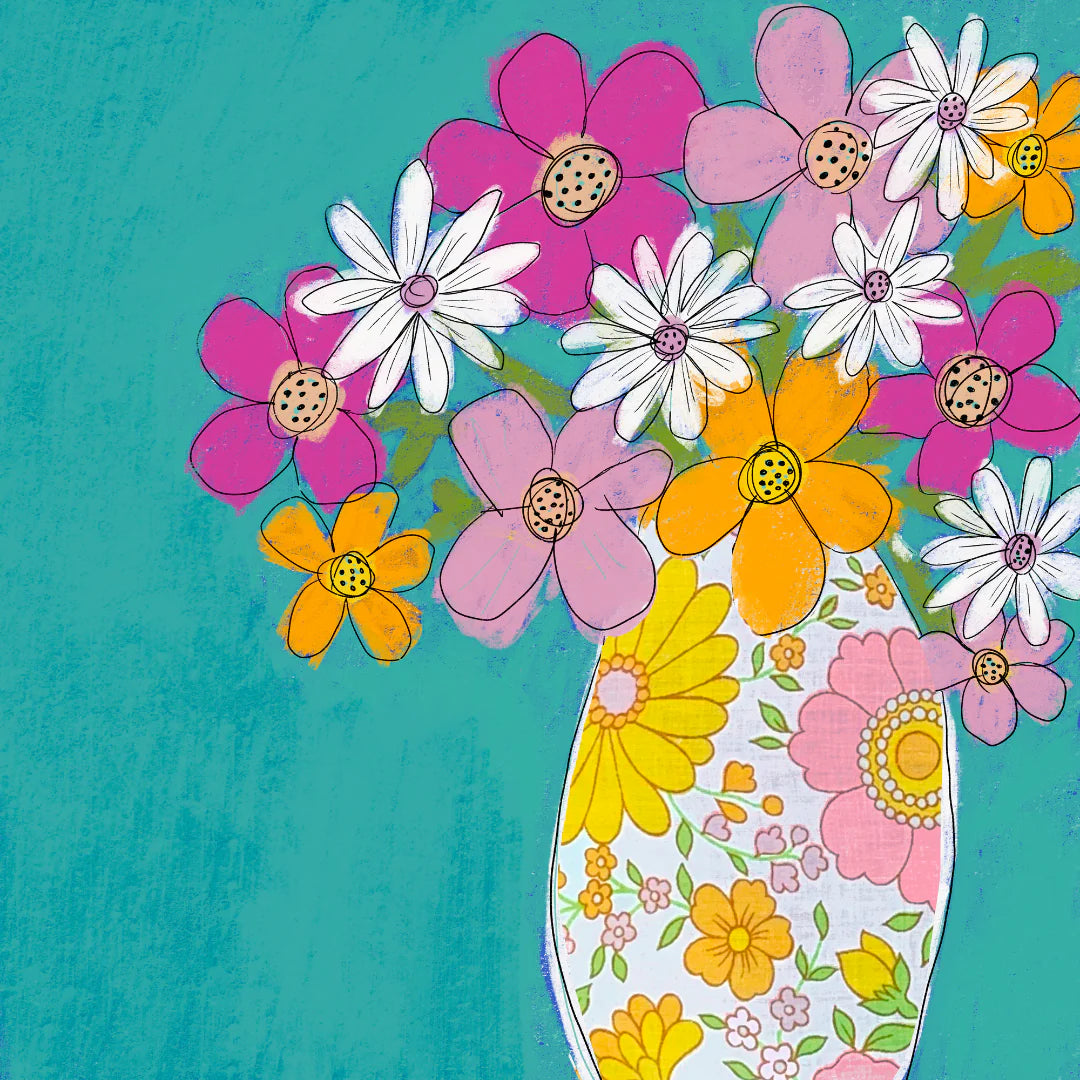 Rondelle Designs - Square Greeting Card Joyful