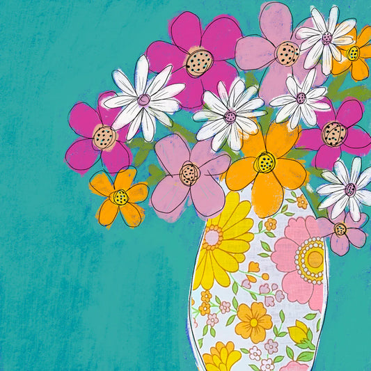 Rondelle Designs - Square Greeting Card Joyful