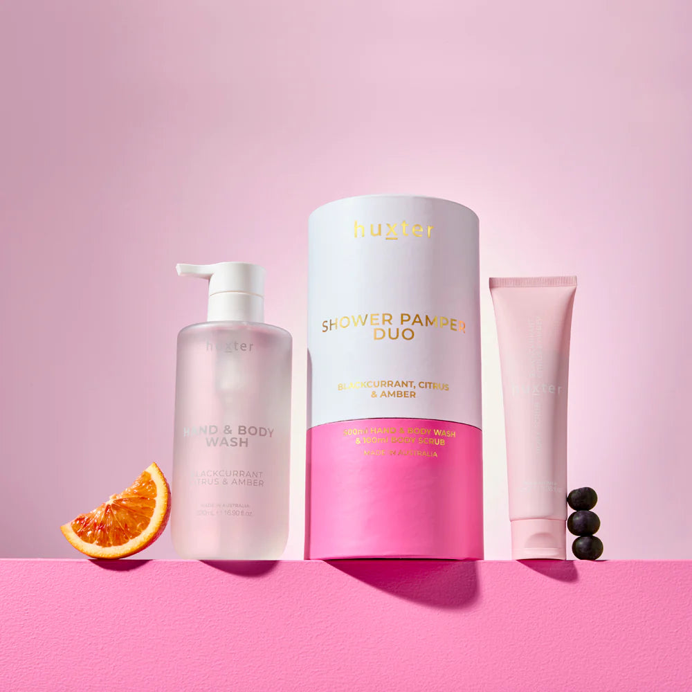 Huxter - Shower Pamper Duo ‘Blackcurrant, Citrus & Amber’