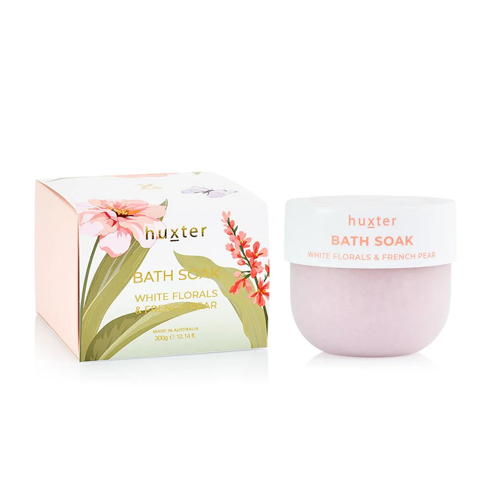 Huxter - Bath Soak Boxed ‘White Florals & French Pear’ 300g