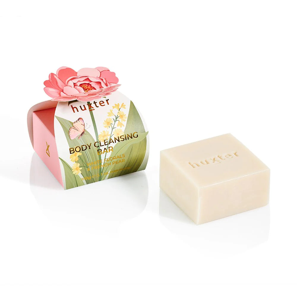 Huxter - Body Cleansing Bar Gift Box ‘White Florals & French Pear’