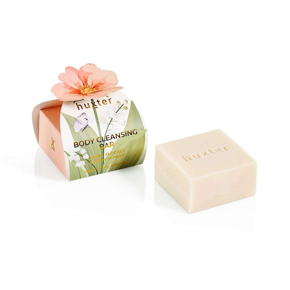 Huxter - Body Cleansing Bar Gift Box ‘White Florals & French Pear’