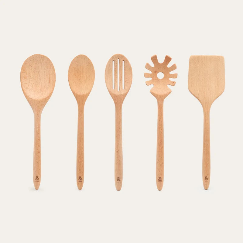 Seed & Sprout - Wooden Beechwood Cooking Utensil Set