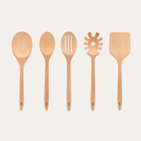 Seed & Sprout - Wooden Beechwood Cooking Utensil Set