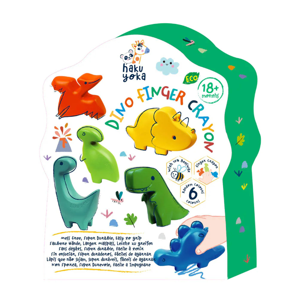 Haku Yoka - Dino Shaped Finger Crayons