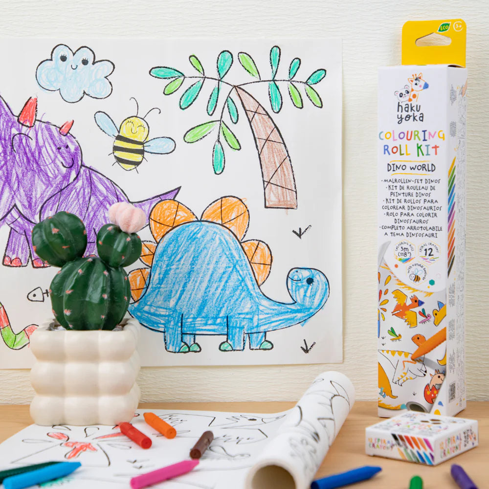 Haku Yoka - Colouring Roll Kit ‘Dino World’