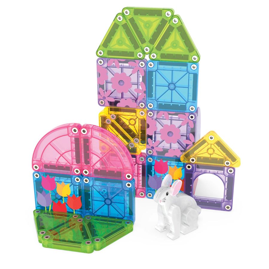 Magna-Tiles - microMAGS Spring Garden Travel Set 24 Piece