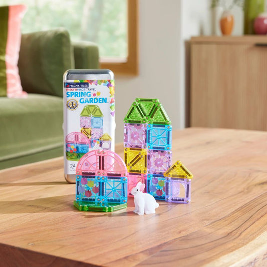 Magna-Tiles - microMAGS Spring Garden Travel Set 24 Piece