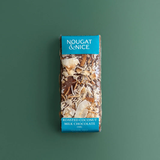 Nougat & Nice - Roasted Coconut and Milk Chocolate Block 150g