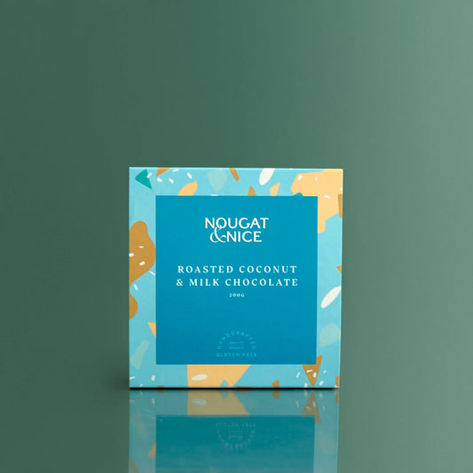 Nougat & Nice - Roasted Coconut and Milk Chocolate Box 200g