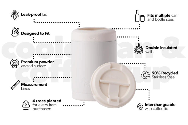 Nakie - Cooler & Coffee Cup ‘Coastal Cream’