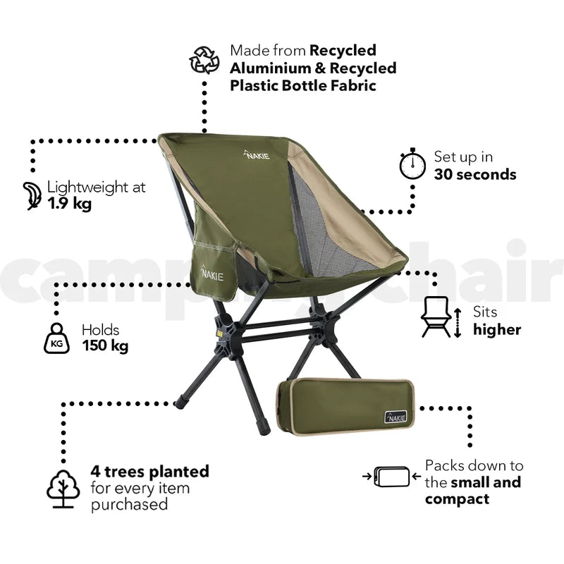 Nakie - Camping Chair ‘Olive Green’