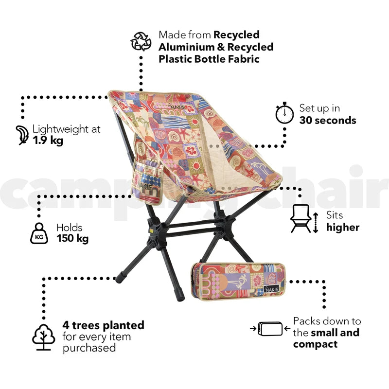 Nakie - Camping Chair ‘Retro Shores’