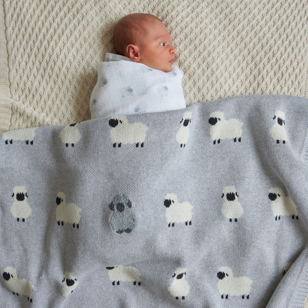 Pilbeam Living - Little Meadows Knitted Baby Blanket