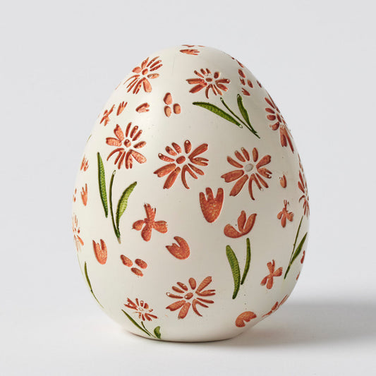 Pilbeam Living - Floral Egg Sculpture ‘Russet’
