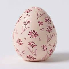 Pilbeam Living - Floral Egg Sculpture ‘Pink’