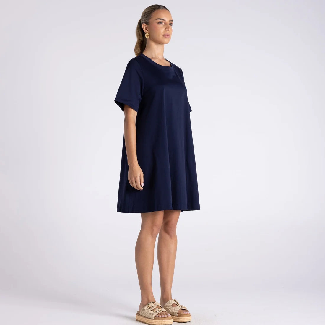 Two T’s - Allie T-shirt Dress ‘Navy’