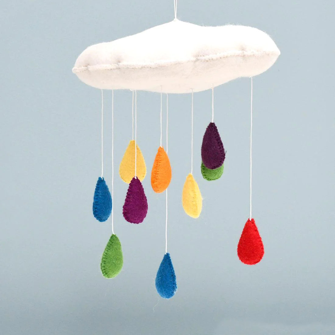 Tara Treasures - Cloud Mobile with Colourful Raindrops