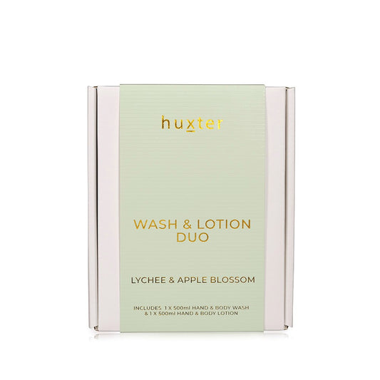 Huxter - Wash & Lotion Duo Green ‘Lychee & Apple Blossom’
