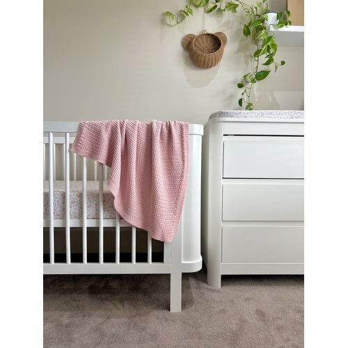 Mini & Me - Herringbone Blanket ‘Pink Melange’