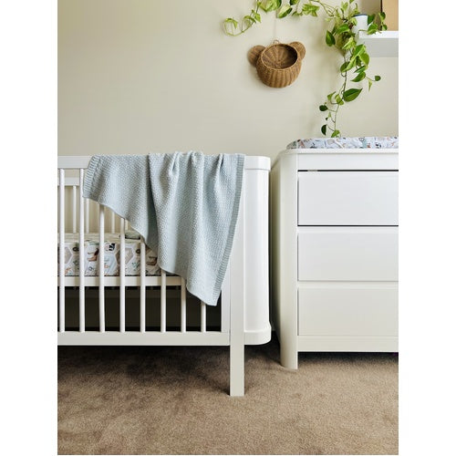 Mini & Me - Herringbone Blanket ‘Sky Blue Melange’
