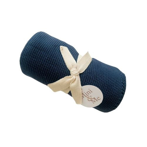 Mini & Me - Cable Knit Blanket ‘Cambridge Blue’