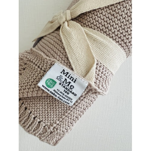 Mini & Me - Cable Knit Blanket ‘Seashell’
