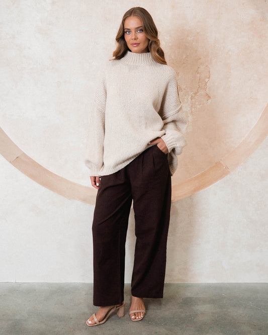 Ebby and I - Gwenyth Beige Knit Jumper